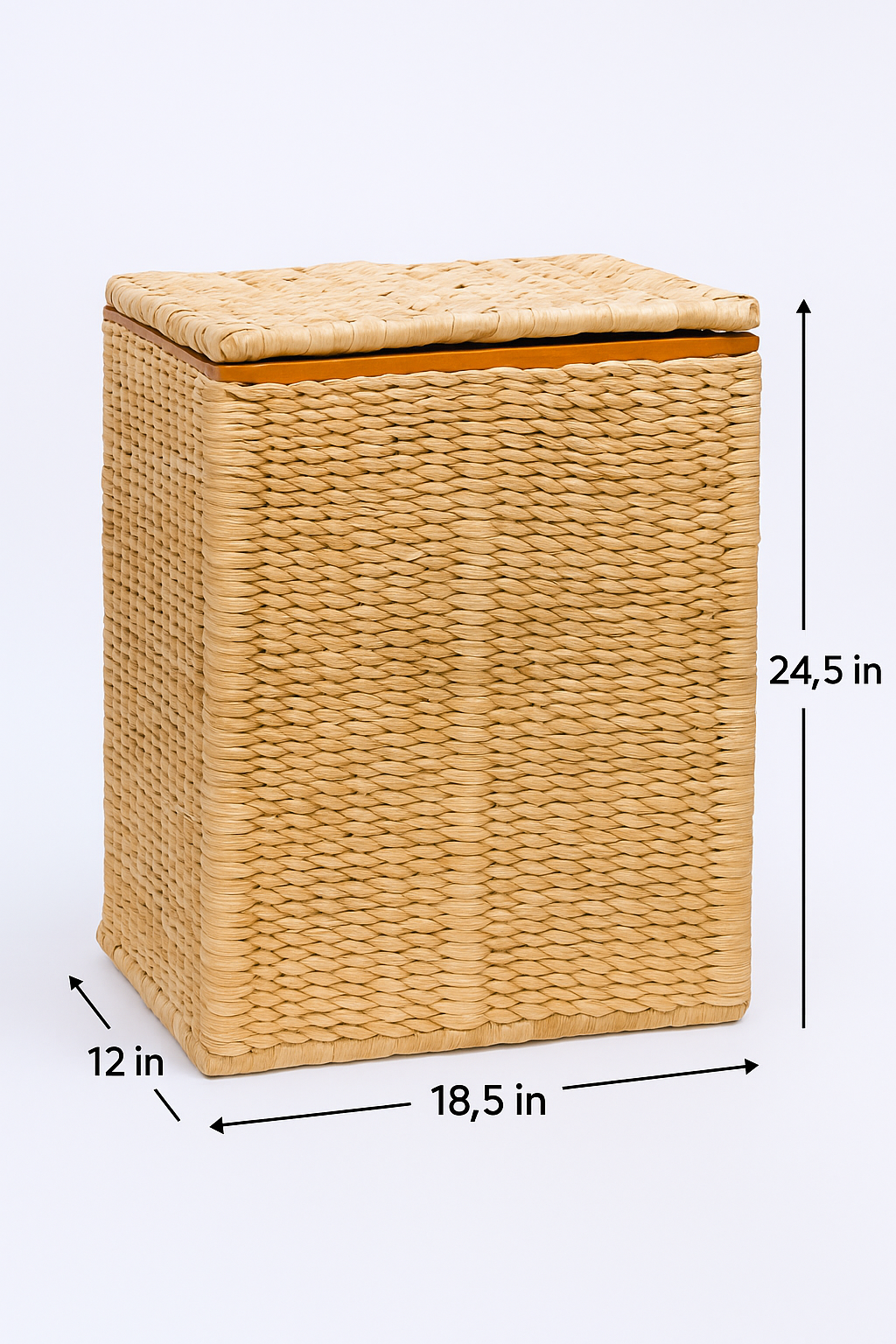 Wicker Laundry Hamper Large Rattan Basket with Lid