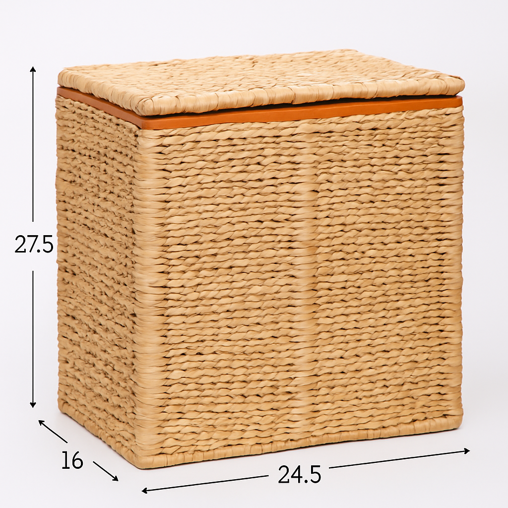 Wicker Laundry Hamper Large Rattan Basket with Lid
