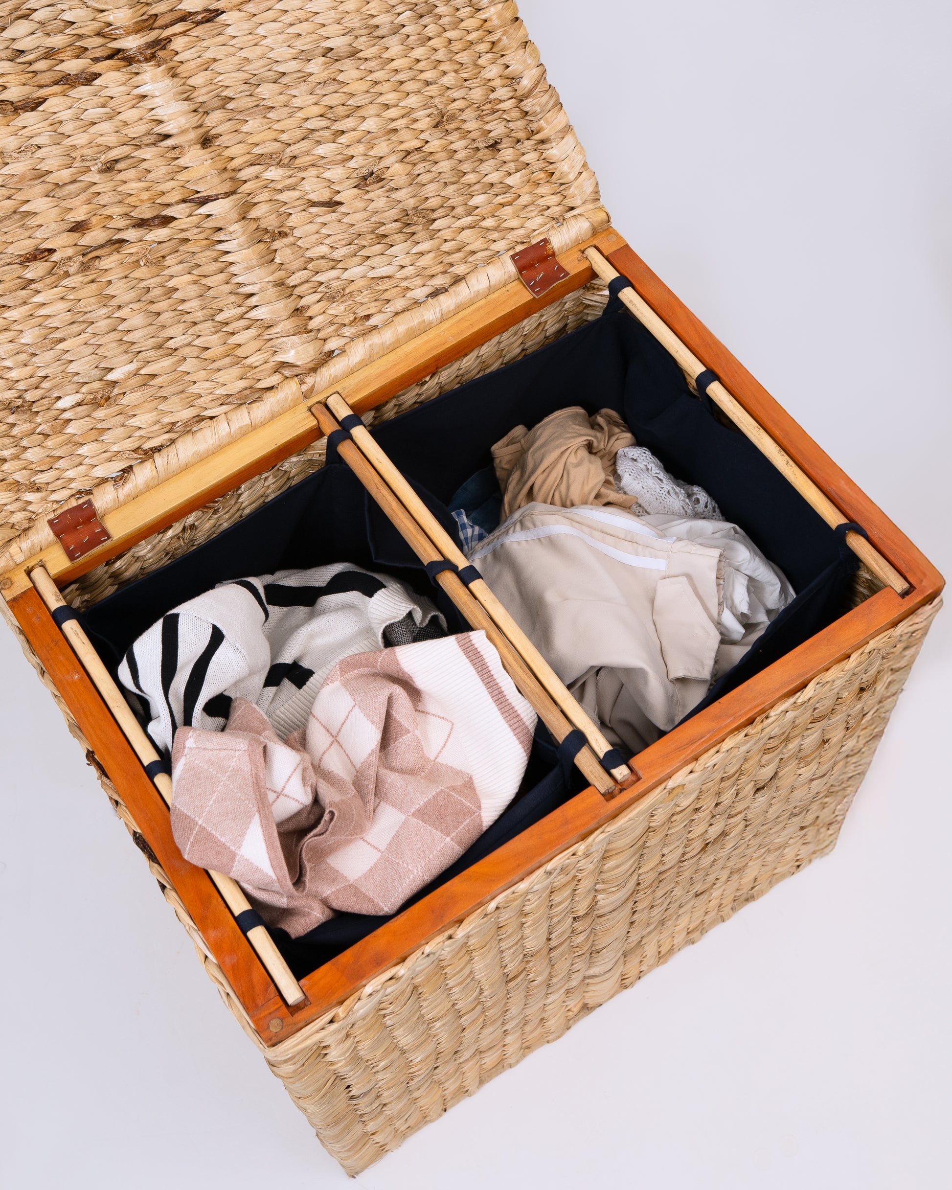 Wicker Laundry Hamper Large Rattan Basket with Lid