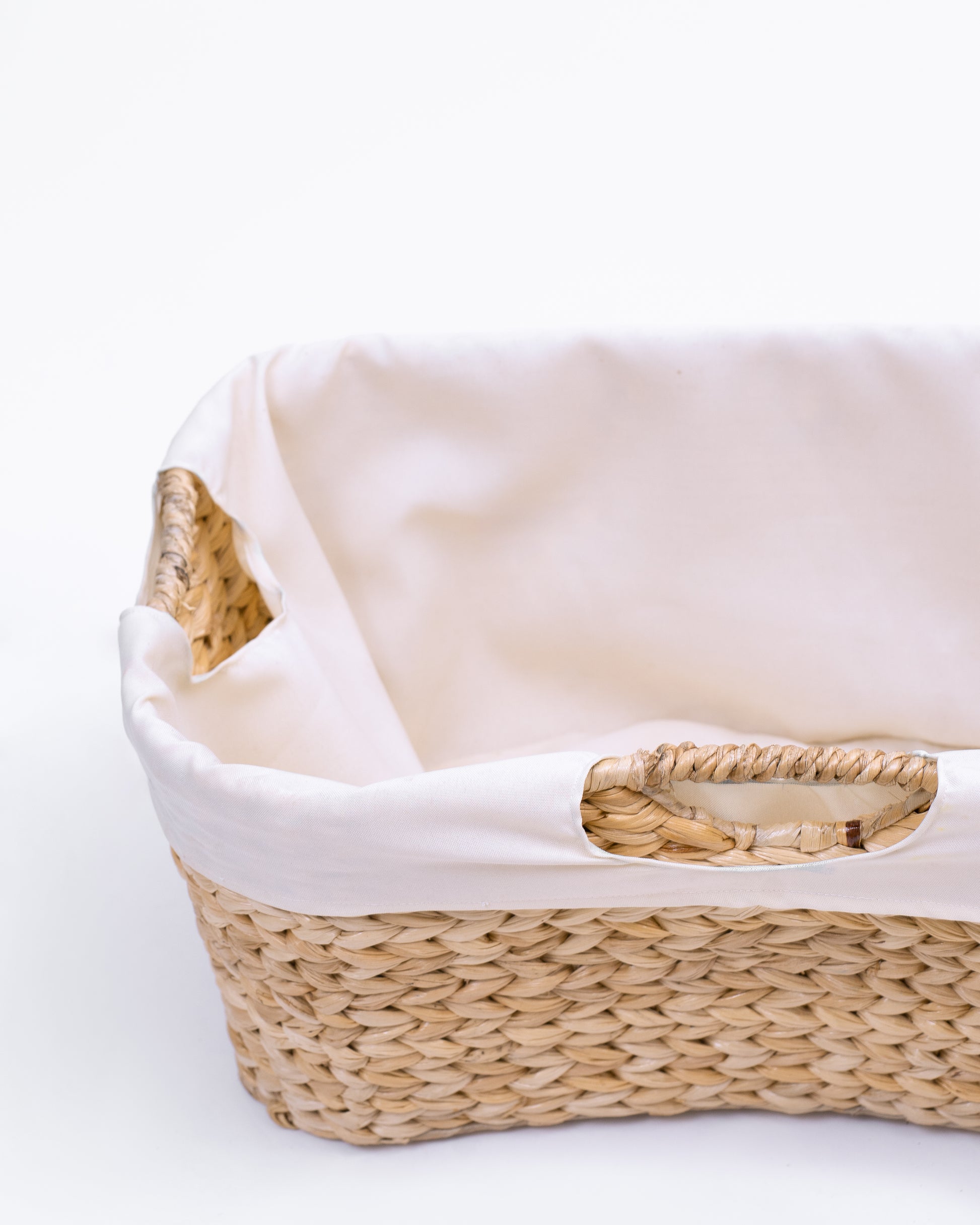 Wicker Laundry Rattan Basket with Easy Carry 3 handles and Removable Liner Laundry bag