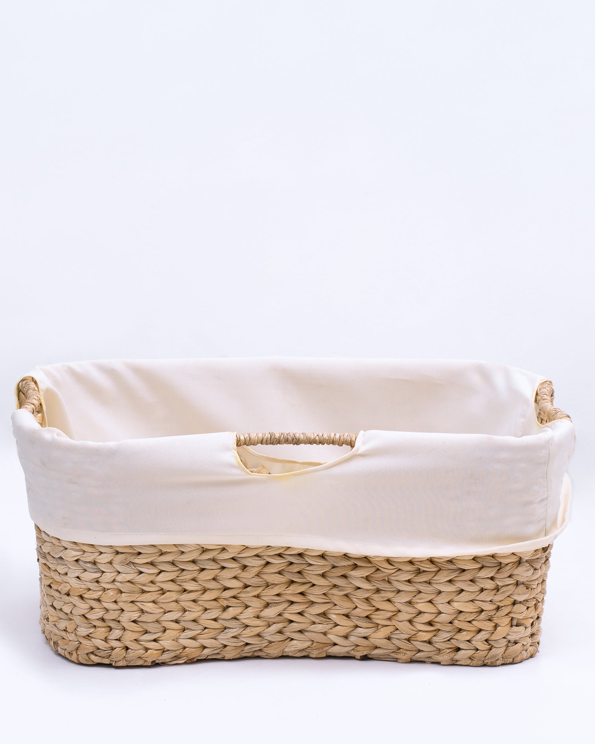 Wicker Laundry Rattan Basket with Easy Carry 3 handles and Removable Liner Laundry bag