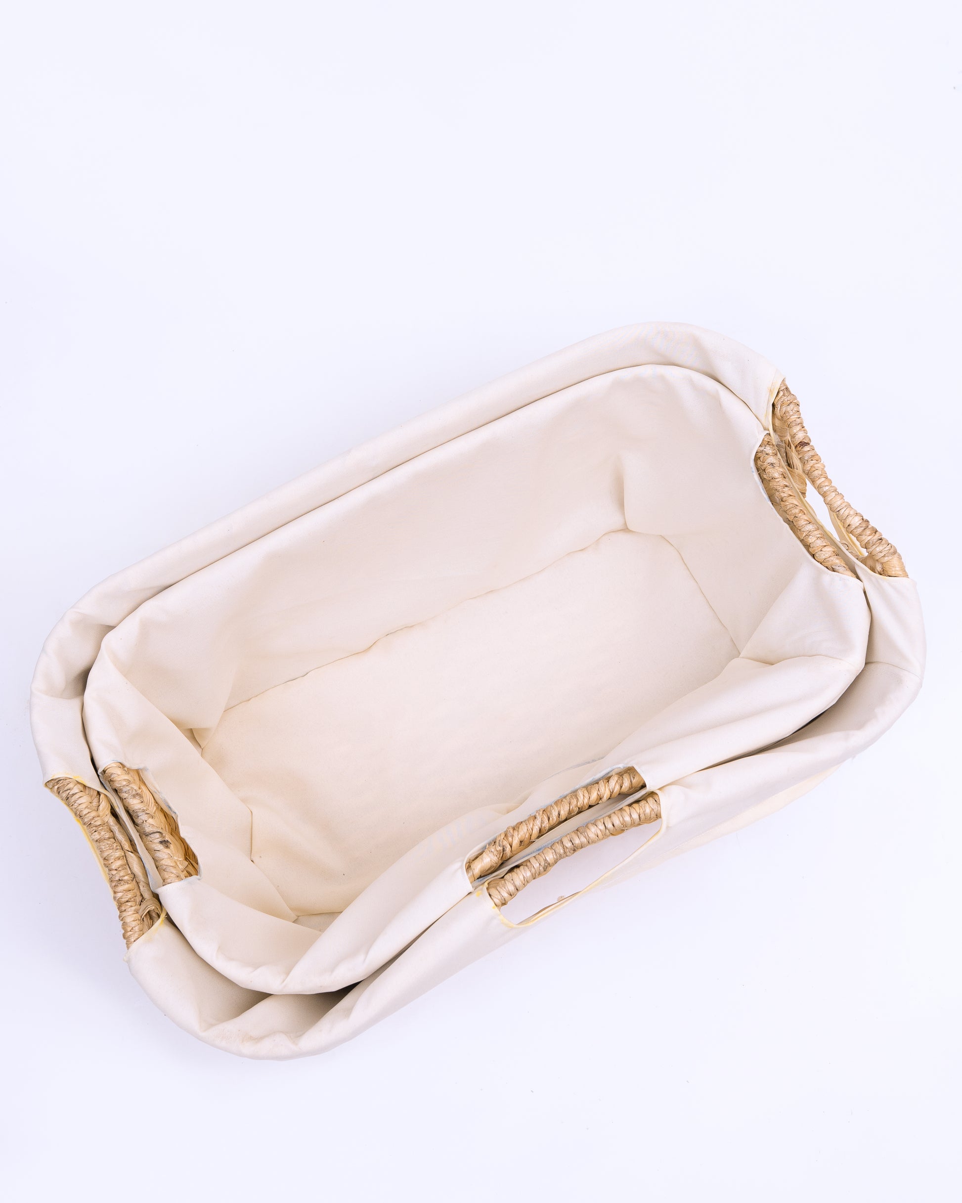 Wicker Laundry Rattan Basket with Easy Carry 3 handles and Removable Liner Laundry bag