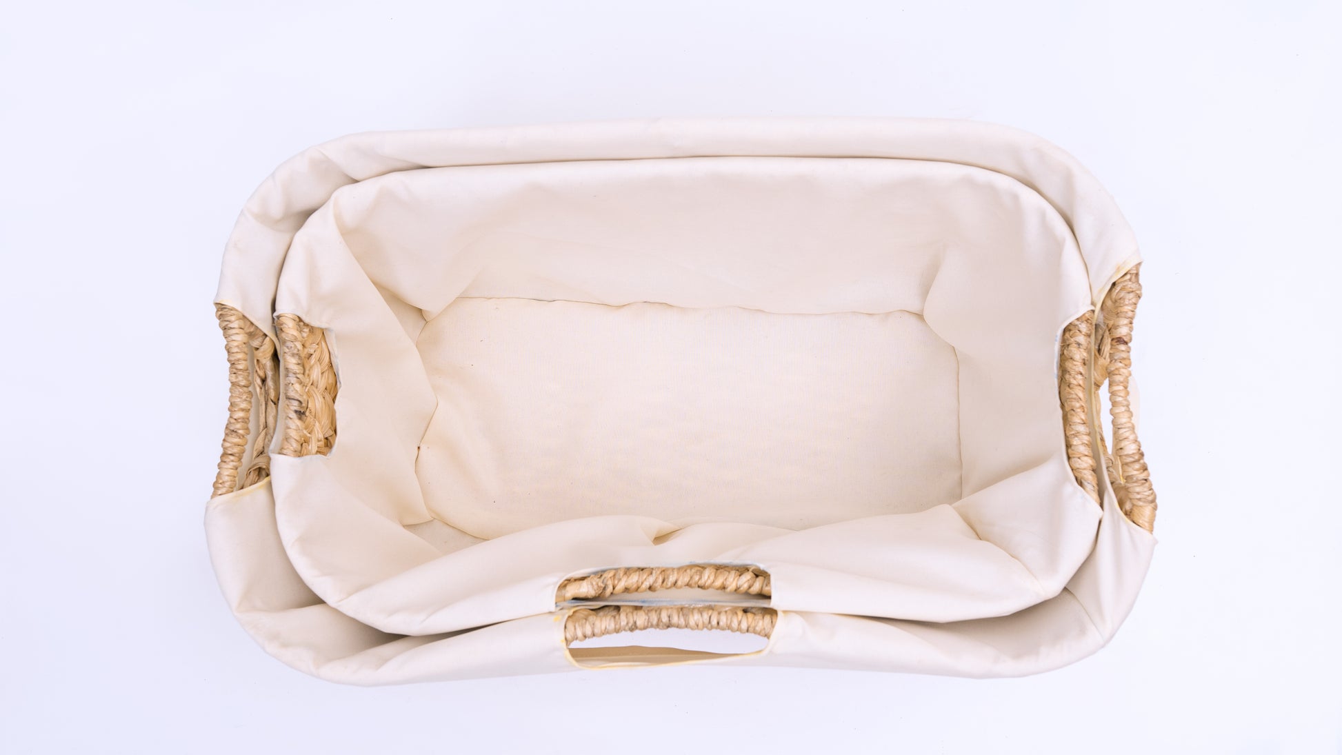 Wicker Laundry Rattan Basket with Easy Carry 3 handles and Removable Liner Laundry bag