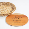 Round Wicker Tray 2 in 1 Personalized Wedding Anniversary Charcuterie Serving Board