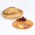 Round Wicker Tray 2 in 1 Personalized City Hometown Charcuterie Serving Board