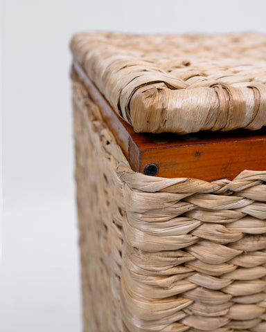 Wicker Laundry Hamper Large Rattan Basket with Lid