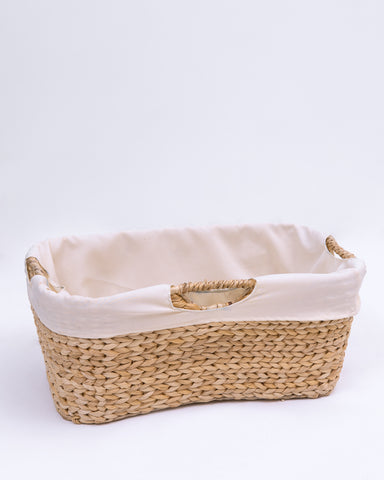Wicker Laundry Rattan Basket with Easy Carry 3 handles and Removable Liner Laundry bag