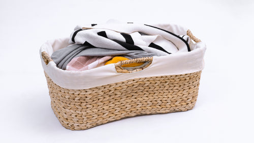 Wicker Laundry Rattan Basket with handles and Removable Liner Laundry bag