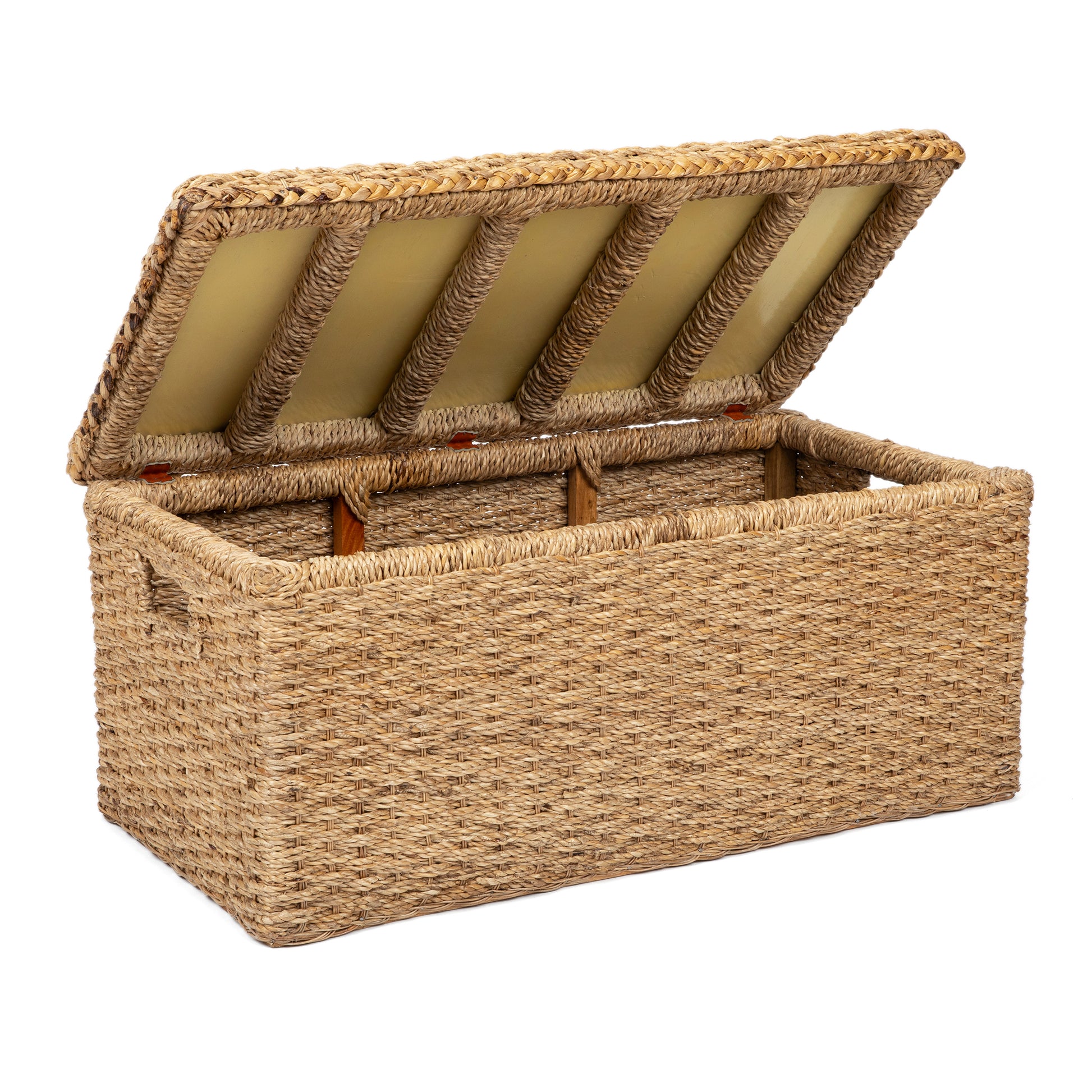 Wicker Storage Trunk Bench
