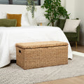 Wicker Storage Trunk Bench