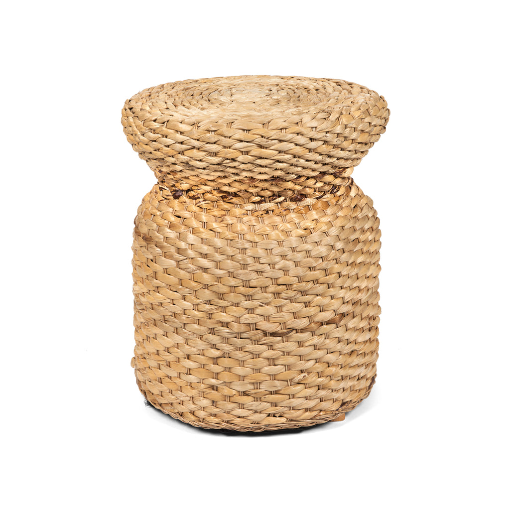Round Wicker Side Rattan Accent Woven End Table