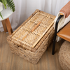 Wicker Toy Storage Chest Rattan Large Rectangular Basket with Lid
