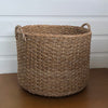 Wholestory Collective Handwoven Wicker Banana Leaf Floor Basket with Handles