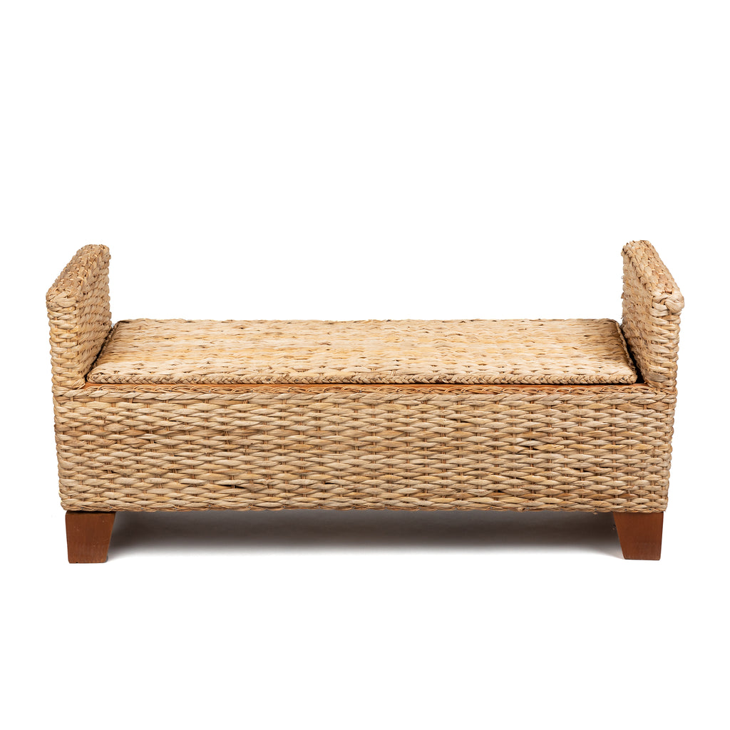 Wicker store bedroom bench